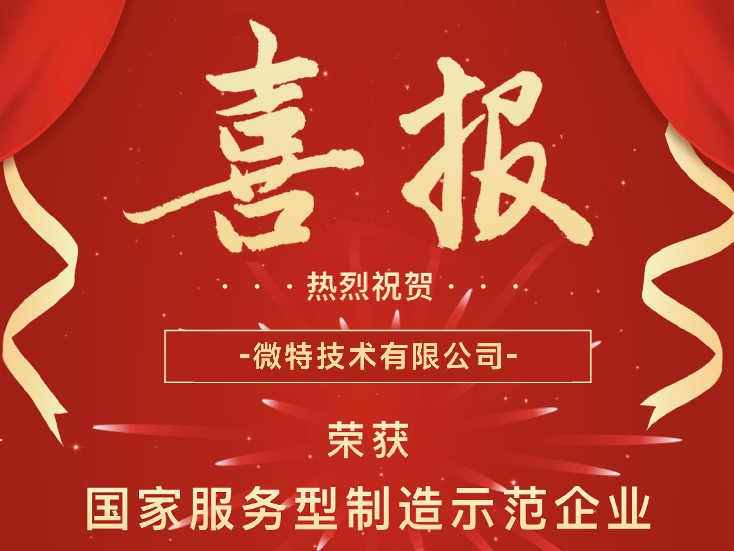 國家級(jí)榮譽(yù)！微特榮獲國家服務(wù)型制造示范企業(yè)